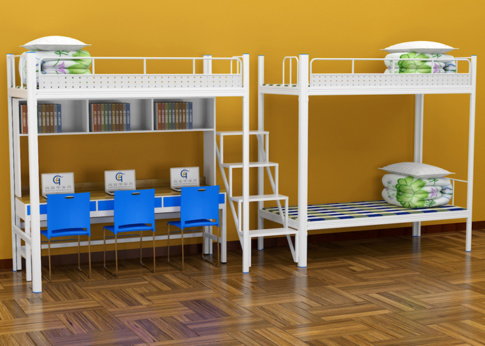 無螺絲的連體三人位鋼制組合公寓床可靠嗎？